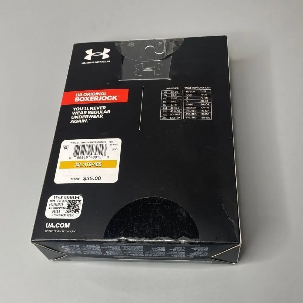 Under Armour Boxerjock Mens 4XL Boxer Brief 2 Pack New